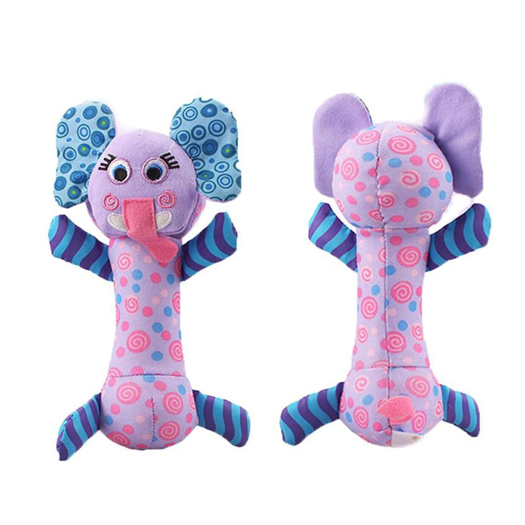 Baby Hand Bell Toys Cute Animal Hand Stick Toys - 20cm