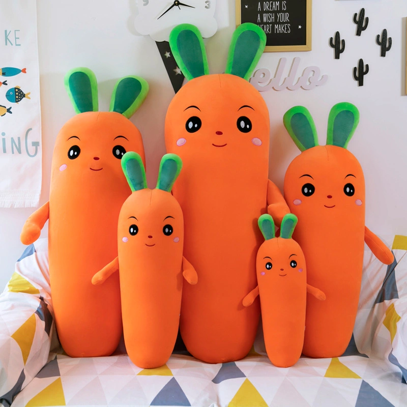 Carrot Pillow Doll Long Pillow Plush Toys Clip Leg Rag Doll Children Doll Valentine′s Day Gift