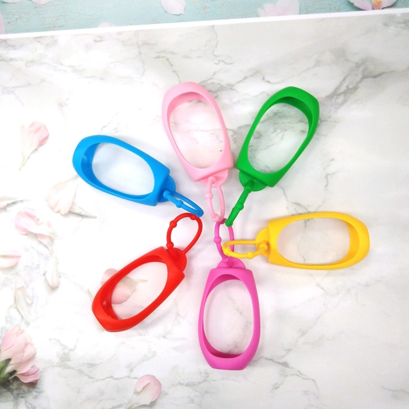 50 Ml Oval Shape Silicone Rubber Hand Sanitizer Bottle Holder Silicone Hand Sanitizer Bottle Sleeve