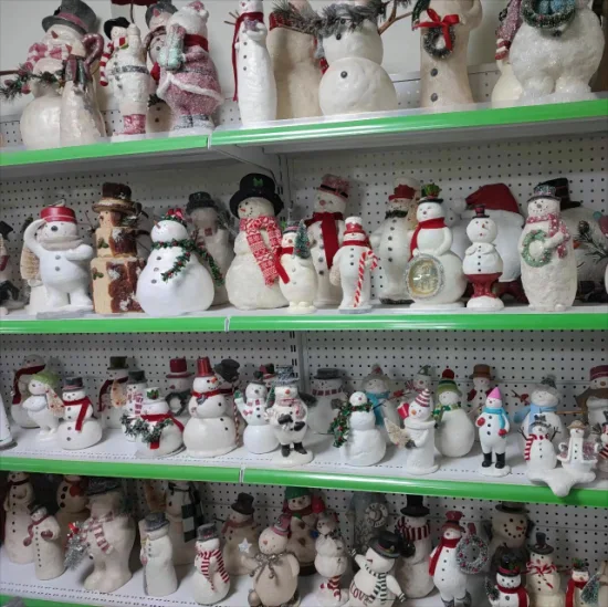 Fábrica OEM Adornos navideños personalizados Artesanías de resina Luz LED Navidad Muñeco de nieve Decoración Regalos de muñeco de nieve de poliresina Fabricante de artesanía de muñeco de nieve en China