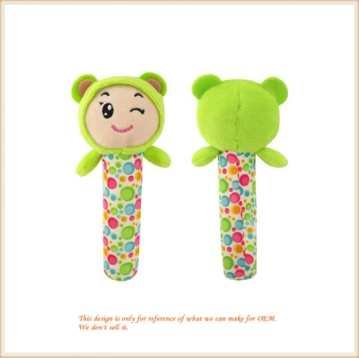 Baby Hand Bell Toys Cute Animal Hand Stick Toys - 20cm