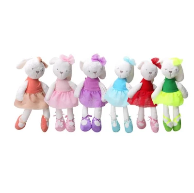 Precioso conejo juguetes de peluche suave bebé dormir comodidad muñeca niños cumpleaños Festival regalos